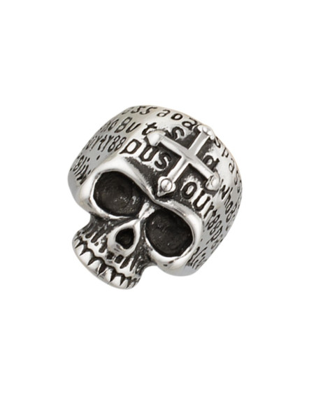 Ring mit Totenkopf und Kreuz aus...