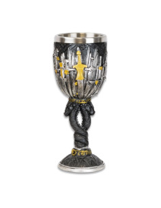 Copa decorativa medieval espadas