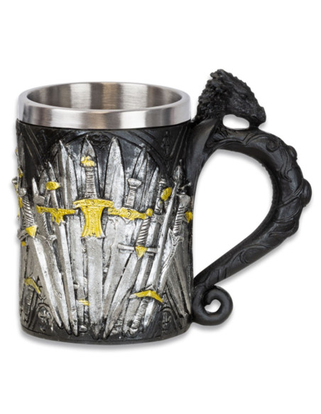 Taza decorativa medieval espadas