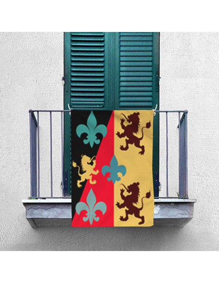 Middelalderlig Lion-Fleur de Lis...