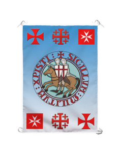 Estandarte Medieval Caballeros y Cruces Templarias (70x100 cms.)