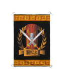 Estandarte Legión Romana SPQR, escudo y gladius (70x100 cms.)