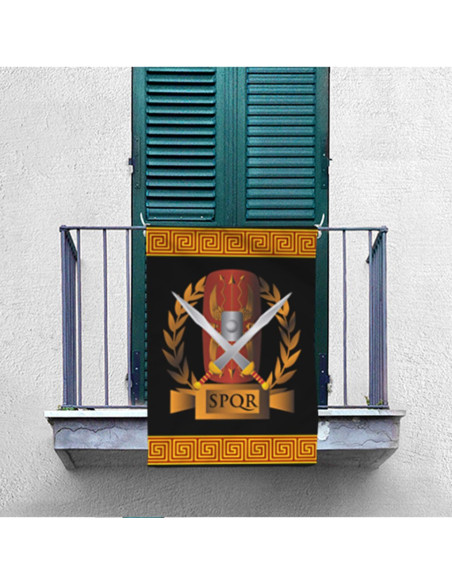 Banner Roman Legion SPQR, skjold og...