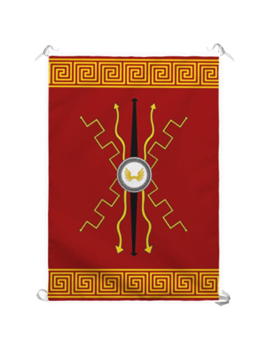 romerske bannerguder. Indvendig og udvendig (70x100 cm.)
 Materiale-Satin