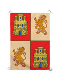 Mittelalterliches Banner Castilla y León (70x100 cm.)
