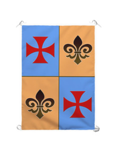 Kvartalsmiddelalderlig banner Templar Cross (70x100 cm.)