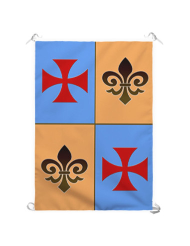 Medieval Banner Quartered Templar Cross (70x100 cm.)
 Materiale-Oxford