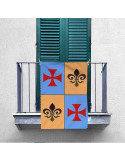 Kvartalsmiddelalderlig banner Templar Cross (70x100 cm.)
