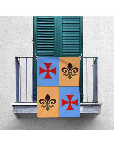 Kvartalsmiddelalderlig banner Templar Cross (70x100 cm.)
