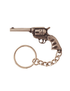Westerse korte revolver sleutelhanger