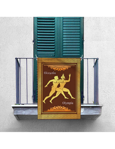 Estandarte Olimpiadas Griegas, Atletismo (70x100 cms.)