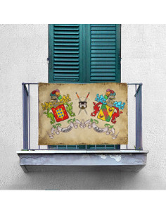 Middelalderbanner 2 personlige efternavne (70x100 cm.) 2