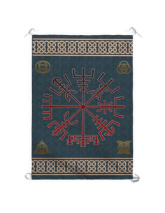 Estandarte símbolo vikingo Vegvisir (70x100 cms.)