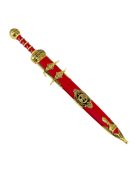 Spatha caballería romana con vaina roja