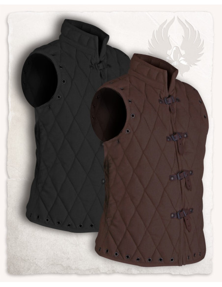 Brun ærmeløs Arthur Quilted Gilet