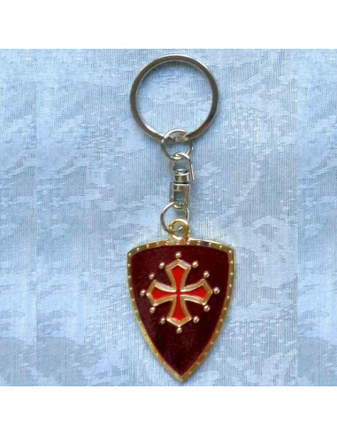 Schlüsselanhänger mit dem Kreuz der Katharer
