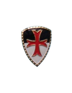 Middelaldermagnet med Tempelherrernes Kors, 5 cm.
