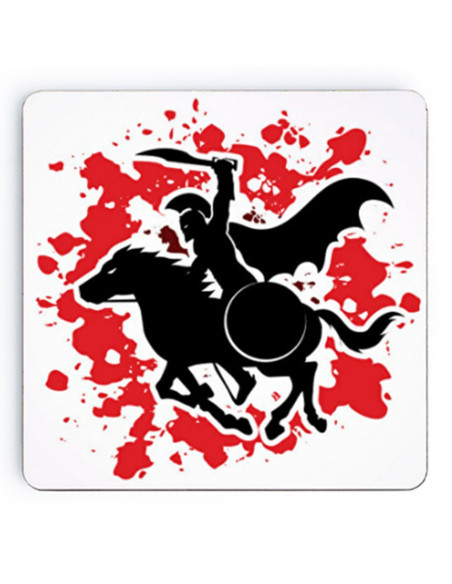 Spartan Warrior Holzuntersetzer, 9 cm.