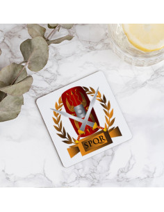 Posavasos Legiones romanas SPQR en madera, 9 cm. 2