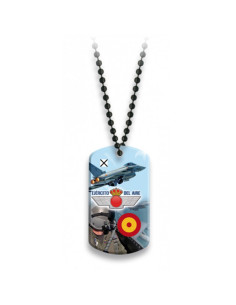 Placa con cadena de bolas Ejército del Aire Español