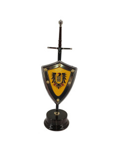 Set Jeireddín Barbarroja, abrecartas con escudo y stand