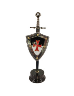 Templar set, briefopener met schild en standaard