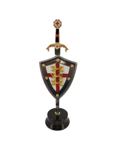 Stel Richard Leeuwenhart, briefopener met schild en...