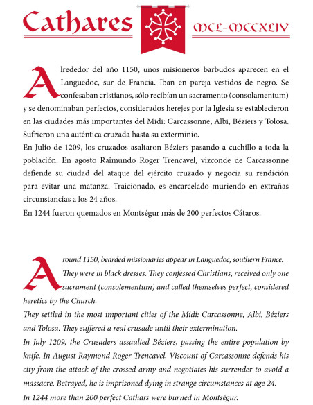 Dekorativt katharernes sværd, 94 cm.