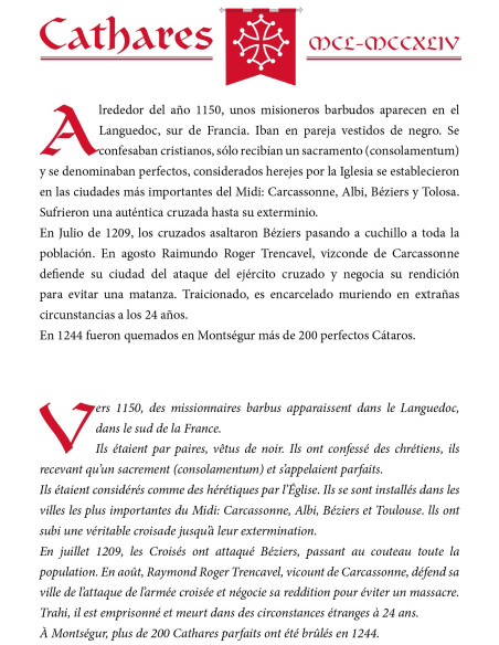 Dekorativt katharernes sværd, 94 cm.