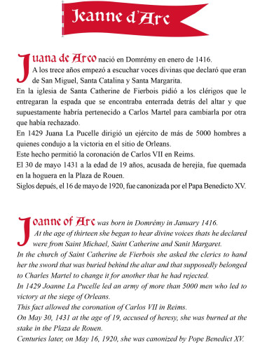 Espada decorativa Juana de Arco, 94 cm.