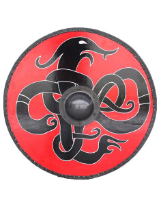 Viking Tribal Shield af ankerspil træ og stål