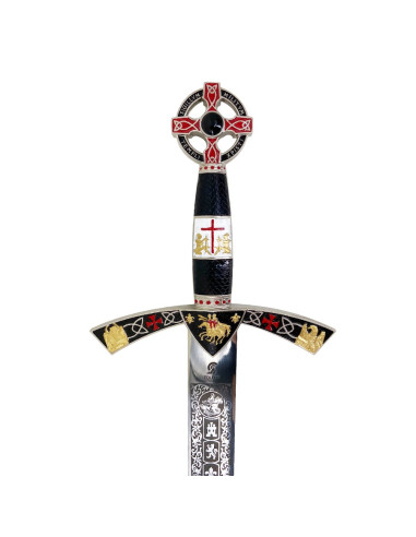 Espada Templaria decorada plateada