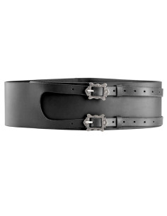 Piraten leren riem met twee gespen