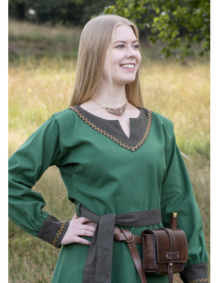 Vestido vikingo Jona, verde