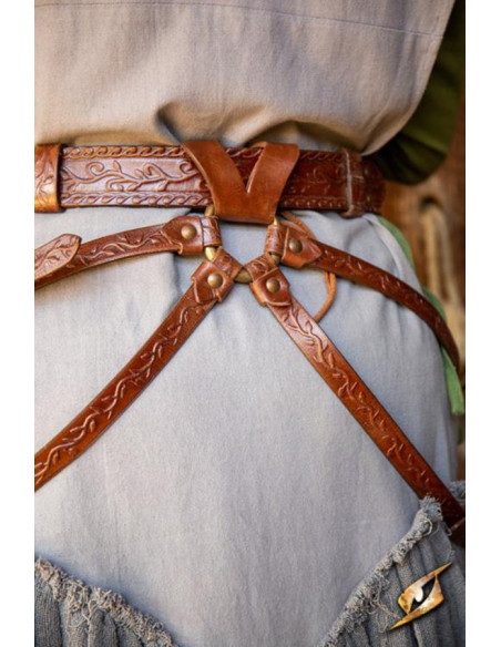 Elven Fantastic Riem in bruin leer