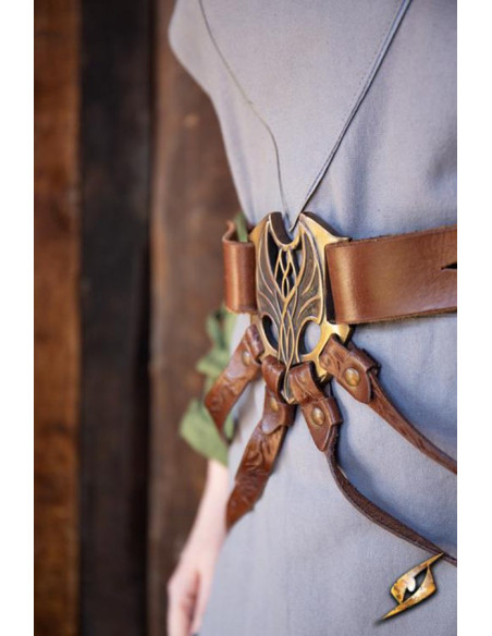 Elven Fantastic Riem in bruin leer