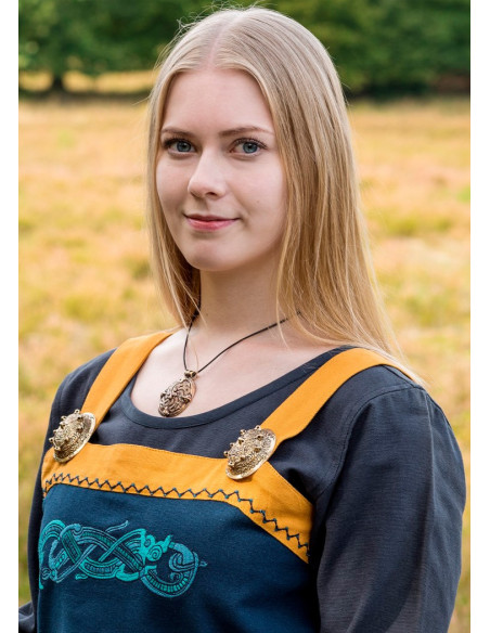 Blaues Wikinger-Hilja-Schürzenkleid...