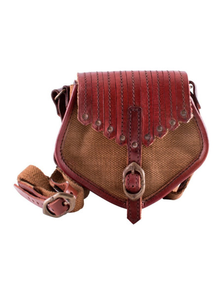 Bolso vikingo de lona y cuero Bolso vikingo de lona y cuero