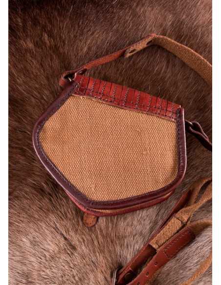 Wikingertasche aus Canvas und Leder