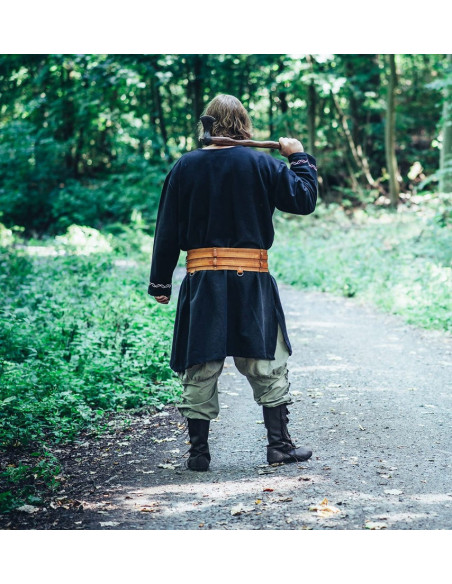 Vikingetunika med Freki-broderi, sort