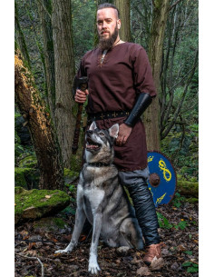 Viking tuniek met Erwin borduursel, donkerbruin