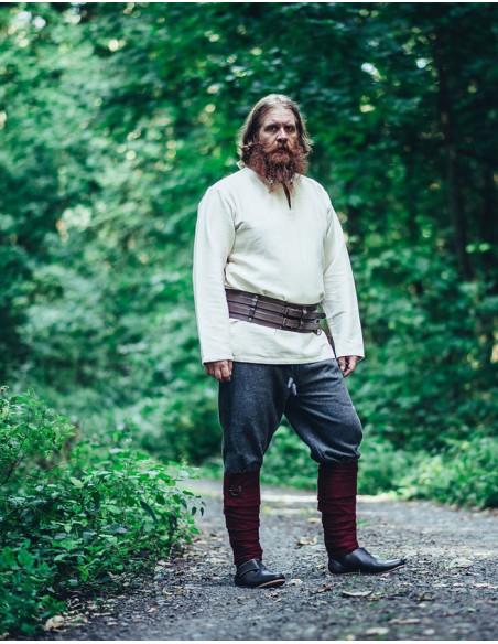 Túnica vikinga Ivar, blanco natural