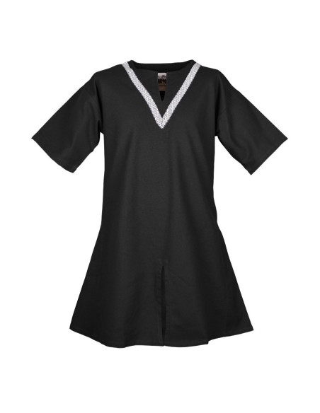 Túnica medieval Ailrik negra