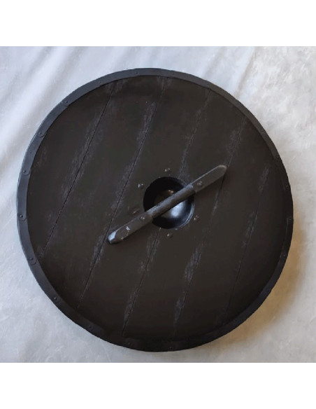 Vikingekampskjold, rød-blå