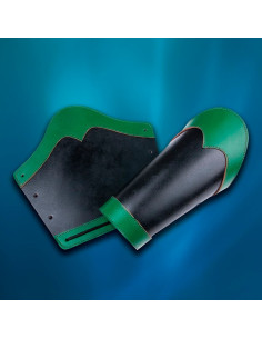 Mittelalterliche Jägerarmschienen, schwarz-grün