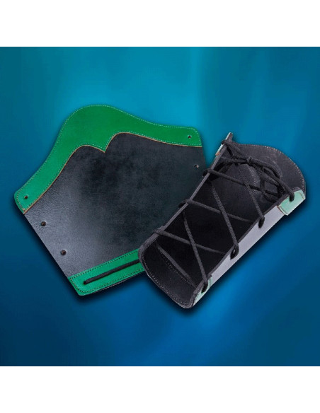Middeleeuwse Jagersbracers, zwart-groen