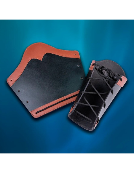 Middeleeuwse Jagersbracers, zwartbruin