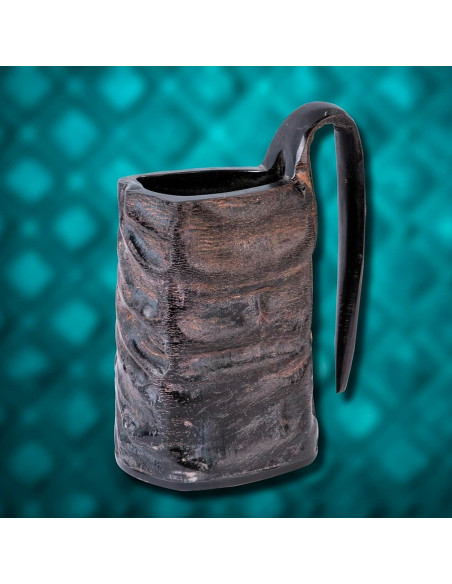 Taza vikinga en cuerno auténtico