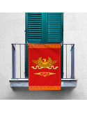 SPQR-Banner der römischen Legion, roter Hintergrund (70x100 cm.)