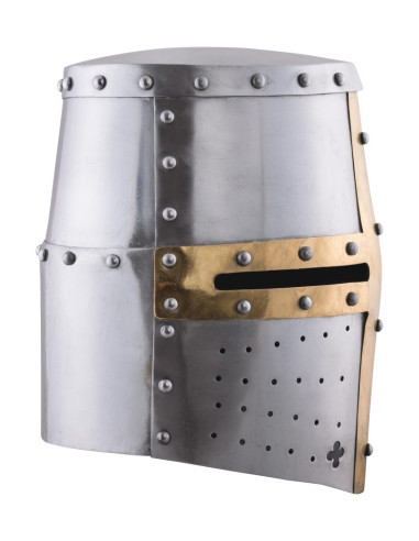 Gran Yelmo Medieval, siglo XIV, remachado